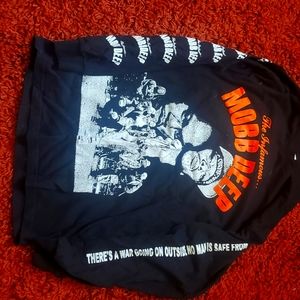 MOBB DEEP chopped & booted long sleeve t-shirt small rap hip hop Nas wu tang